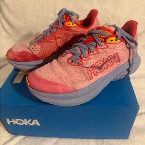 Hoka Vibrant Pink and Red Sneakers Size 4Y